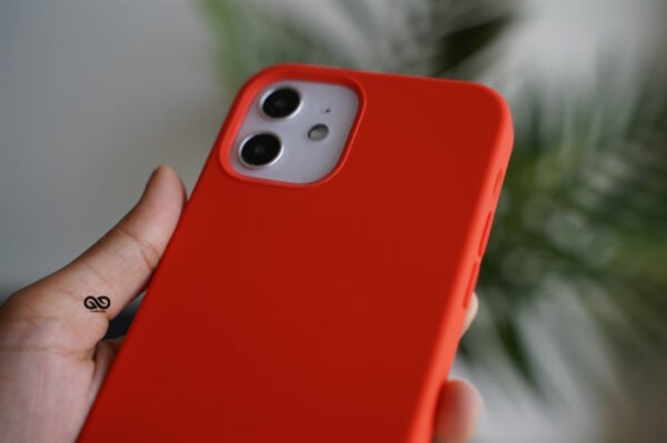 Blaze Orange Genuine Silicone Case For iPhone 12 Mini - Image 6
