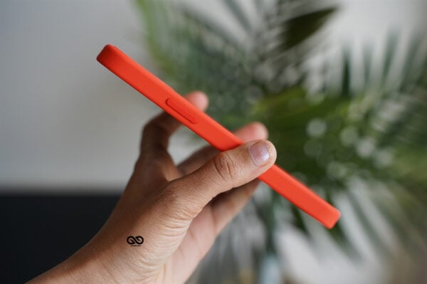 Blaze Orange Genuine Silicone Case For iPhone 12 Mini - Image 3