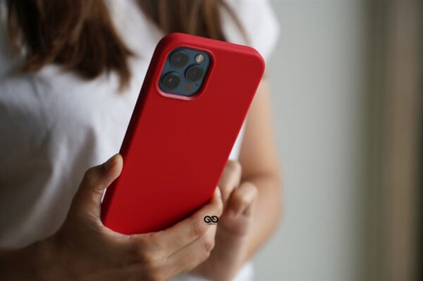 Red Genuine Silicone Case For iPhone 12 Pro Max - Image 12