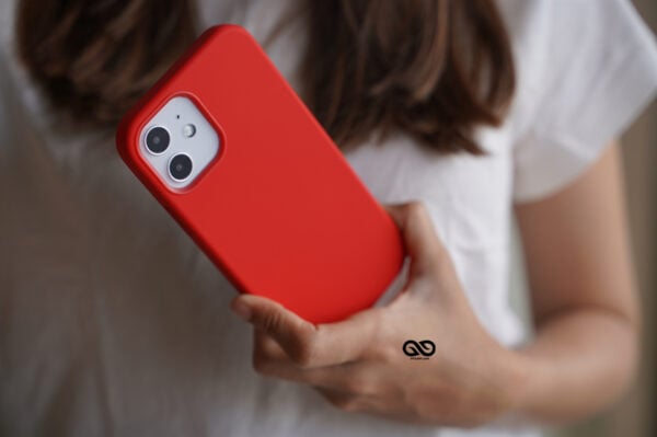 Red Genuine Silicone Case For iPhone 12 Mini - Image 3