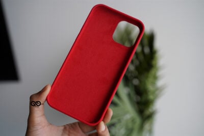 Red Genuine Silicone Case For iPhone 12 Mini