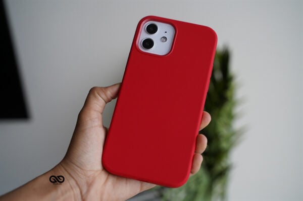 Red Genuine Silicone Case For iPhone 12 Mini - Image 5
