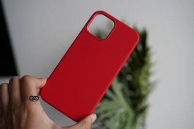 Red Genuine Silicone Case For iPhone 12 Mini