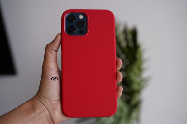 Red Genuine Silicone Case For iPhone 12 Pro Max - Image 6