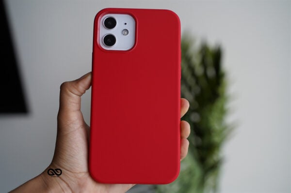 Red Genuine Silicone Case For iPhone 12 Mini - Image 13