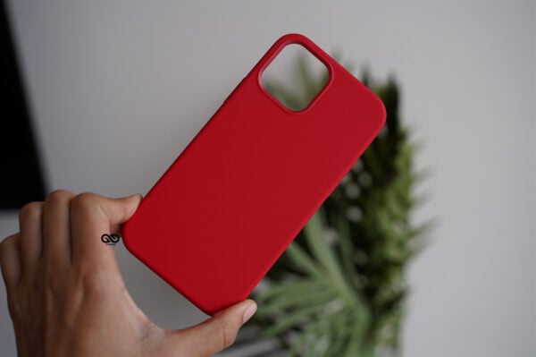 Red Genuine Silicone Case For iPhone 12 Pro Max - Image 2