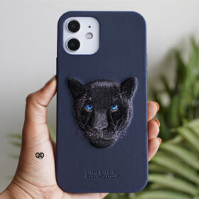 Black Panther Leather Case - Blue For iPhone 12