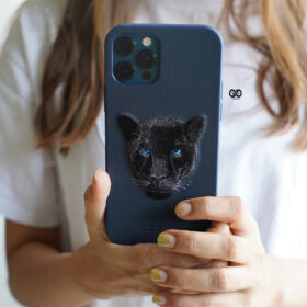 Black Panther Leather Case - Blue For iPhone 12 Pro