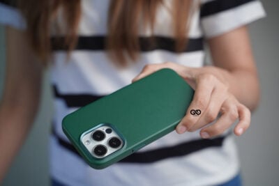 Grainy Textured Vegan Leather Case for iPhone 13 Pro