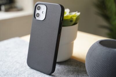 Grainy Textured Vegan Leather Case for iPhone 12