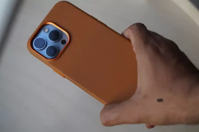 Grainy Textured Vegan Leather Case for iPhone 13 Pro
