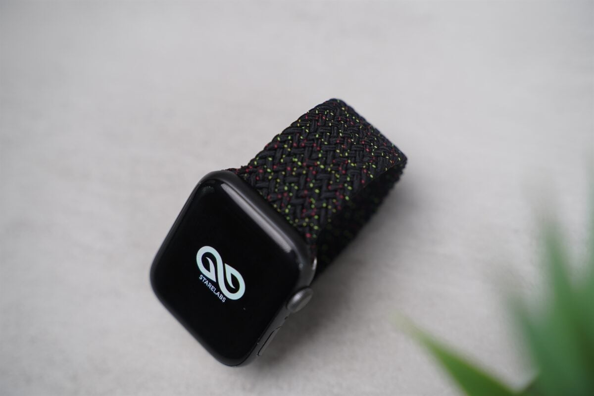 Black Unity Braided Solo Loop For Apple Watch 42MM 41MM 40MM Series 4 5 6 7 8 9 10 SE SE 2 Gen