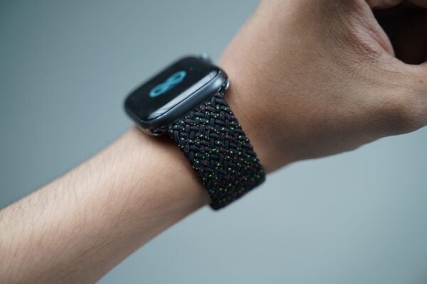 Black Unity Braided Solo Loop For Apple Watch 42MM 41MM 40MM Series 4 5 6 7 8 9 10 SE SE 2 Gen