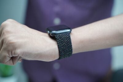 Black Unity Braided Solo Loop For Apple Watch 42MM 41MM 40MM Series 4 5 6 7 8 9 10 SE SE 2 Gen