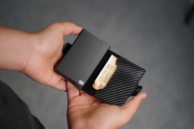 Carbon Fiber Leather Card and Cash Holder