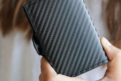 Carbon Fiber Leather Card and Cash Holder