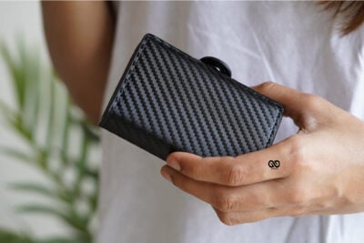 Carbon Fiber Leather Card and Cash Holder