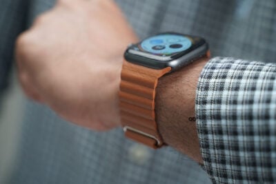 Saddle Tan Magnetic Leather Loop for Apple Watch 42MM 41MM 40MM Series 4 5 6 7 8 9 10 SE SE 2 Gen