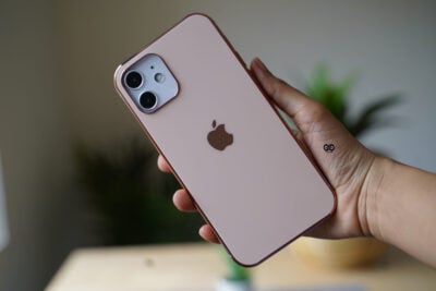 Rose Gold Glass Finish Soft case for iPhone 12 Mini