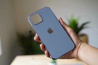 Sierra Blue Soft Glass Finish case for iPhone 12