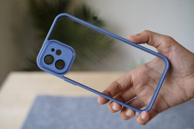 Transparent Case with Colored Border and Camera Lens Protector