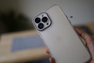 Transparent Case with Colored Border and Camera Lens Protector