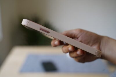 Transparent Case with Colored Border and Camera Lens Protector