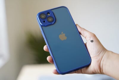Transparent Case with Colored Border and Camera Lens Protector