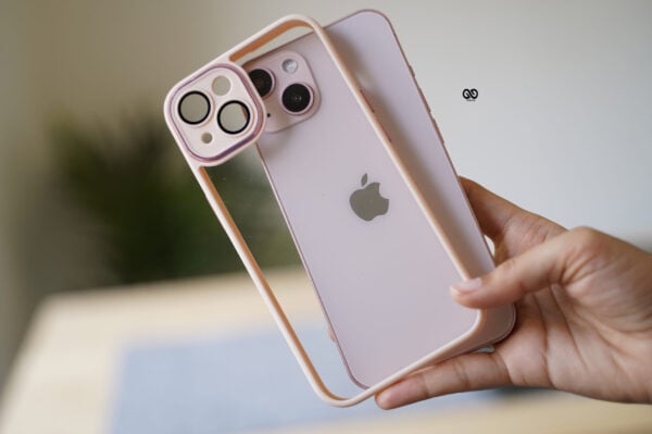 Transparent Case with Colored Border and Camera Lens Protector - Image 4