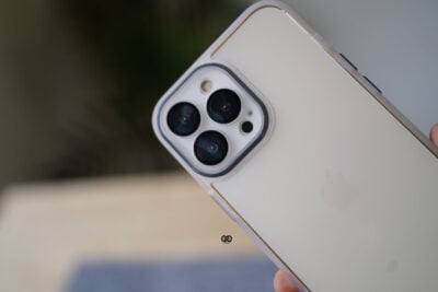 Transparent Case with Colored Border and Camera Lens Protector