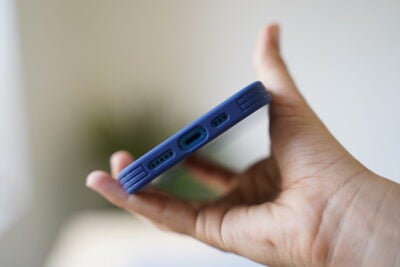 Transparent Case with Colored Border and Camera Lens Protector