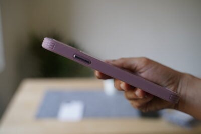 Transparent Case with Colored Border and Camera Lens Protector