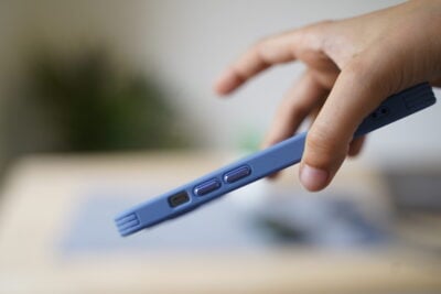 Transparent Case with Colored Border and Camera Lens Protector