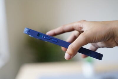 Transparent Case with Colored Border and Camera Lens Protector