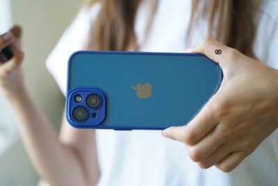 Transparent Case with Colored Border and Camera Lens Protector