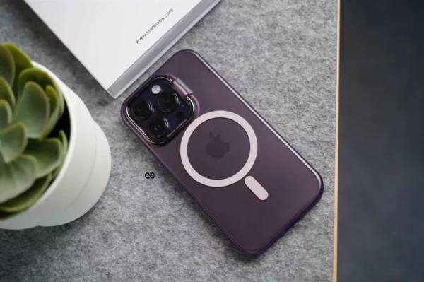 Magsafe Matte Finish Case with Kickstand Ring Feature - Image 9