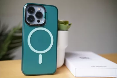 Magsafe Matte Finish Case with Kickstand Ring Feature