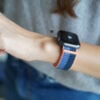 Blue Jay/Abyss Blue Sports Loop for Apple Watch 42MM 41MM 40MM Series 4 5 6 7 8 9 10 SE SE 2 Gen