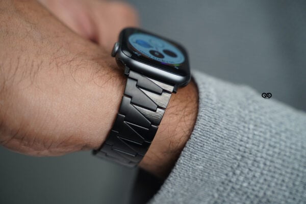 Black Glossy Matte Link Strap For Apple Watch 42MM 41MM 40MM Series 4 5 6 7 8 9 10 SE SE 2 Gen