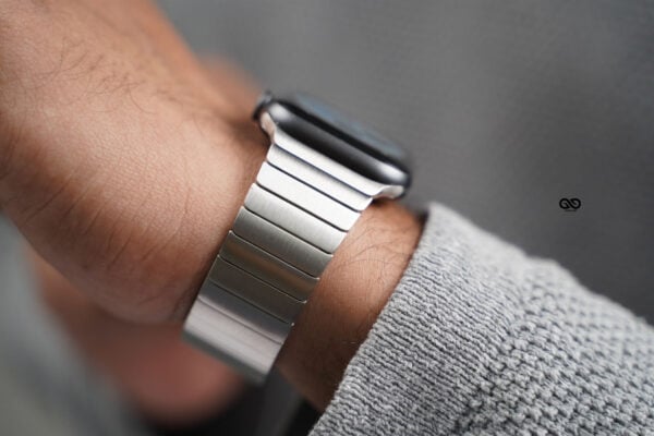 Link Strap Silver Metal Belt for Apple Watch 44MM 45MM 46MM Series 4 5 6 7 8 9 10 SE SE 2 Gen