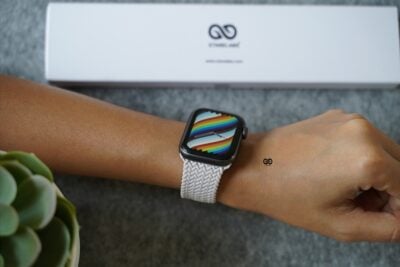 Starlight Braided Solo Loop For Apple Watch 44MM 45MM 46MM Series 4 5 6 7 8 9 10 SE SE 2 Gen