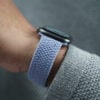 English Lavender Braided Solo Loop For Apple Watch 44MM 45MM 46MM Series 4 5 6 7 8 9 10 SE SE 2 Gen