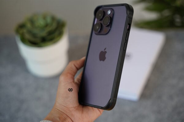 Black Fiber Bumper for iPhone 14 Pro (Bumper, not a Case) - Image 7