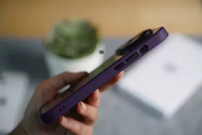 Deep Purple Drop Proof Transparent Sleek Case For iPhone 13
