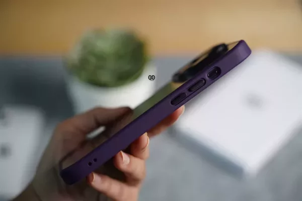 Deep Purple Drop Proof Transparent Sleek Case For iPhone 13 - Image 7