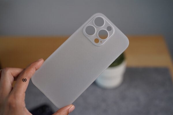 Frosted White Ultra Thin Slim Case for iPhone 14 Pro / 14 Pro Max - Image 3