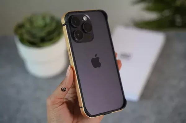 Copper Gold Fiber Bumper for iPhone 14 Pro Max (Bumper, not a Case)