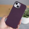 Deep Purple MagSafe Vegan Leather Case For iPhone 14 Plus