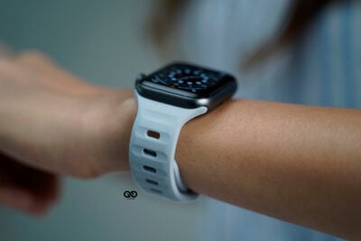 Powder Grey Waterproof Silicone Sports Band for Apple Watch 42MM 41MM 40MM Series 4 5 6 7 8 9 10 SE SE 2 Gen