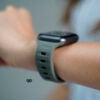 Ash Green Waterproof Silicone Sports Band for Apple Watch 42MM 41MM 40MM Series 4 5 6 7 8 9 10 SE SE 2 Gen